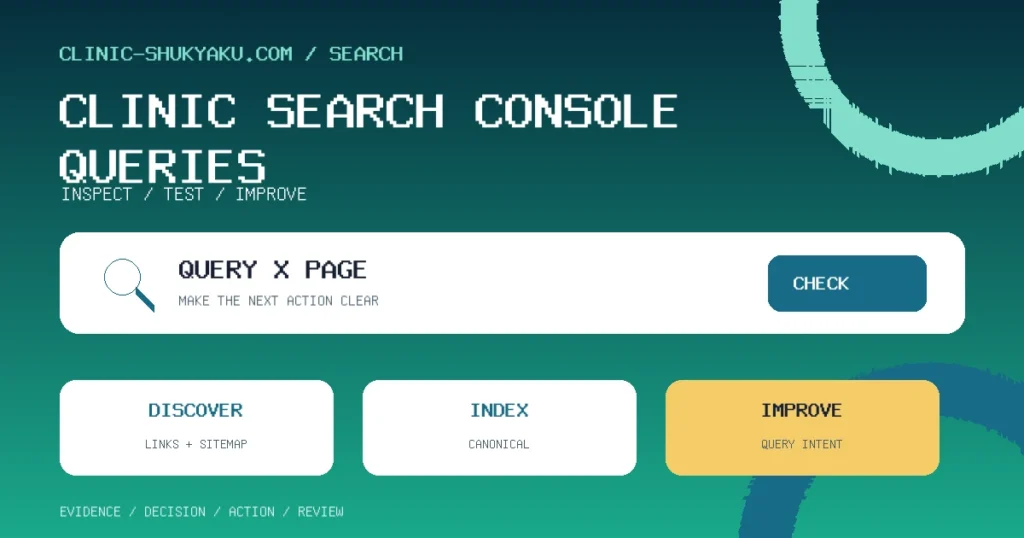 Search Consoleで地域キーワードを見る方法｜クエリ×ページでクリニックSEOを改善