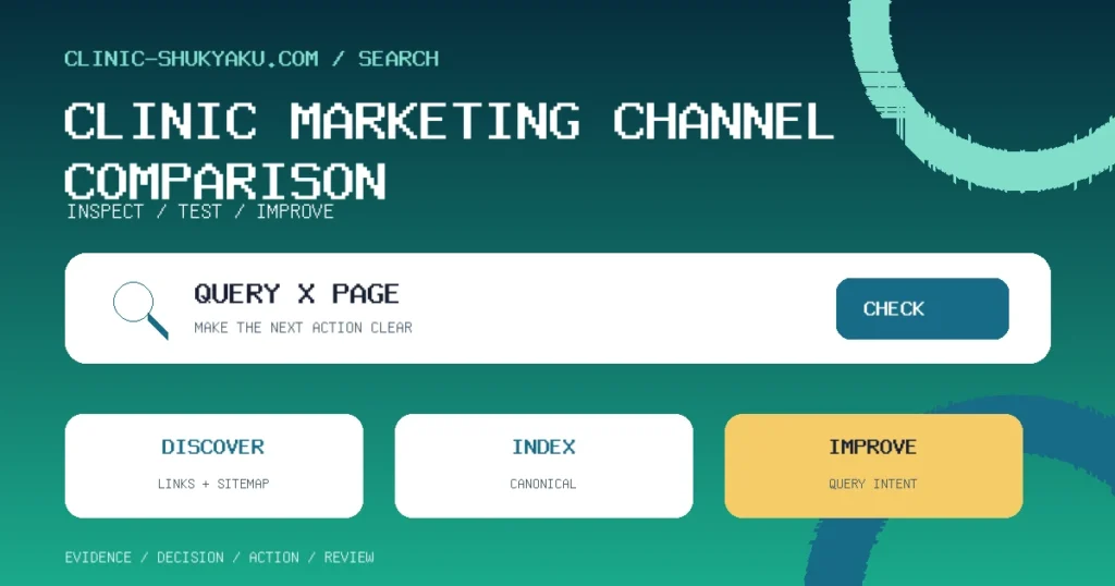 クリニック集客の手段を比較する｜MEO・SEO・リスティング広告・医療ポータルの費用と役割の違い