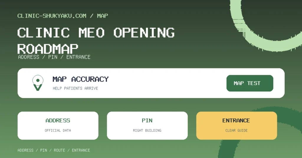 開業前3か月〜開業後3か月のMEOロードマップ｜クリニックがGoogleマップと公式サイトで準備する順番