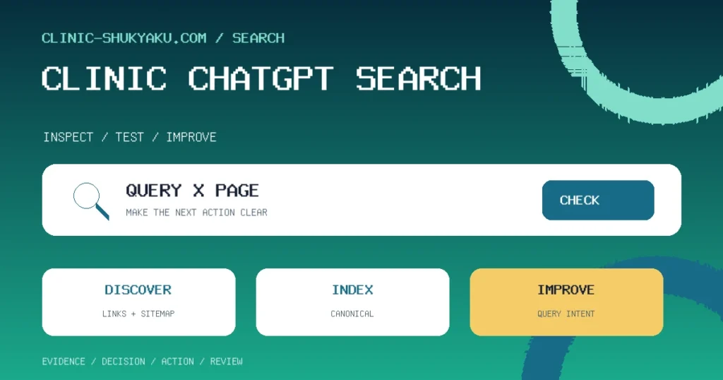 ChatGPTで「近くのクリニック」を聞かれたら｜AIチャット検索に表示される情報源と医院の整え方